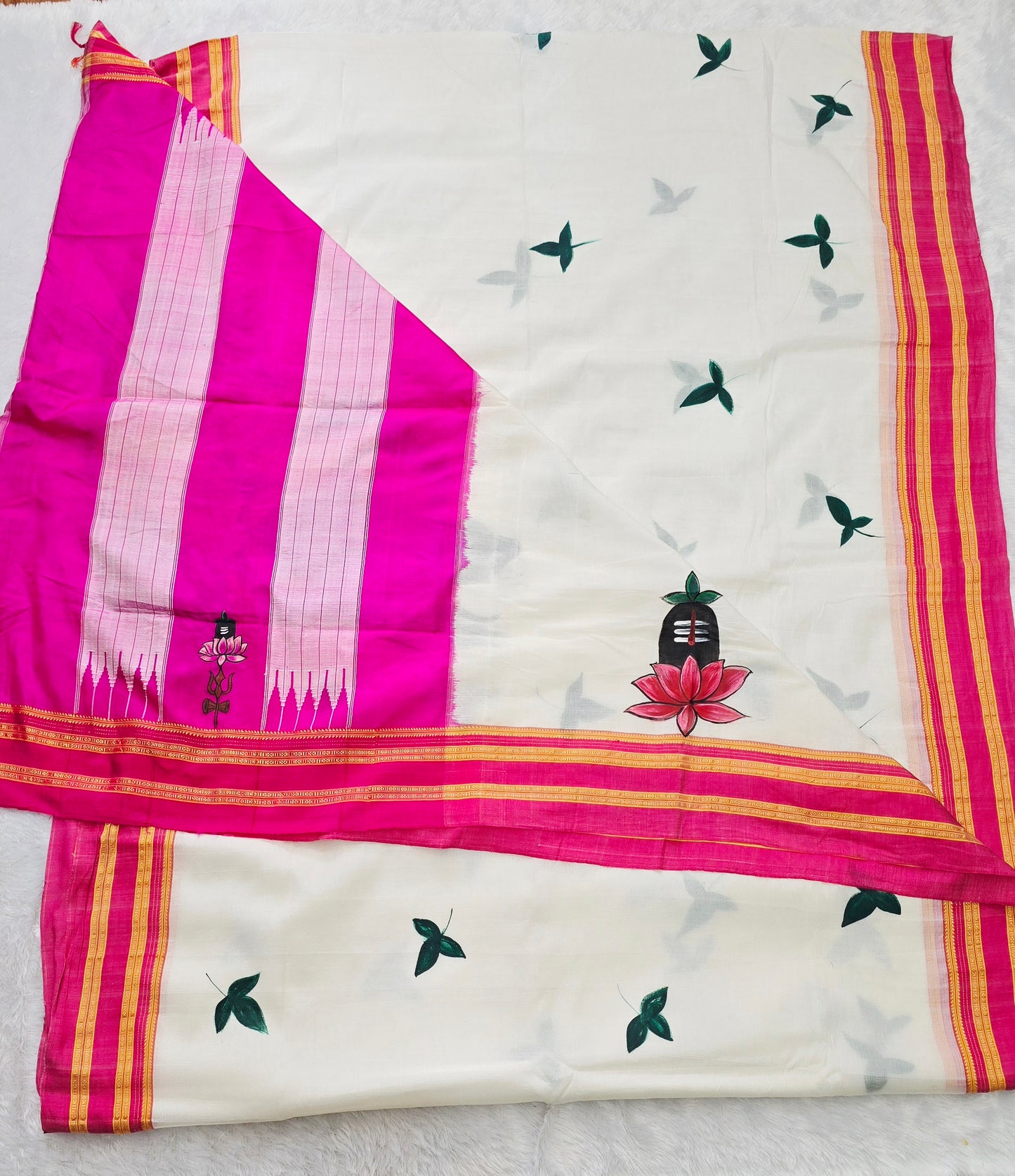 Exclusive hand-painted Handloom Irkal Saree