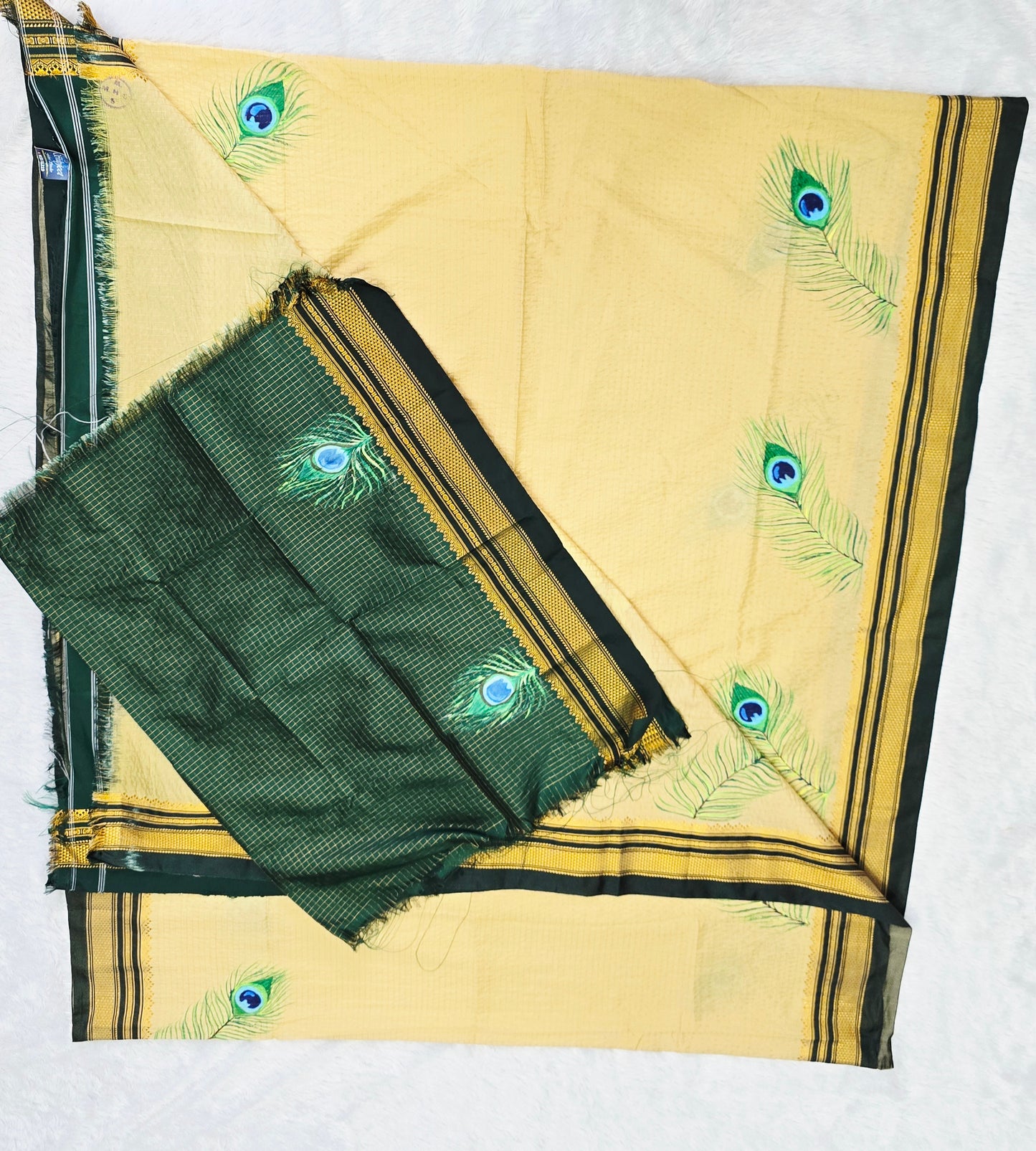 Exclusive hand-painted Handloom Irkal Saree