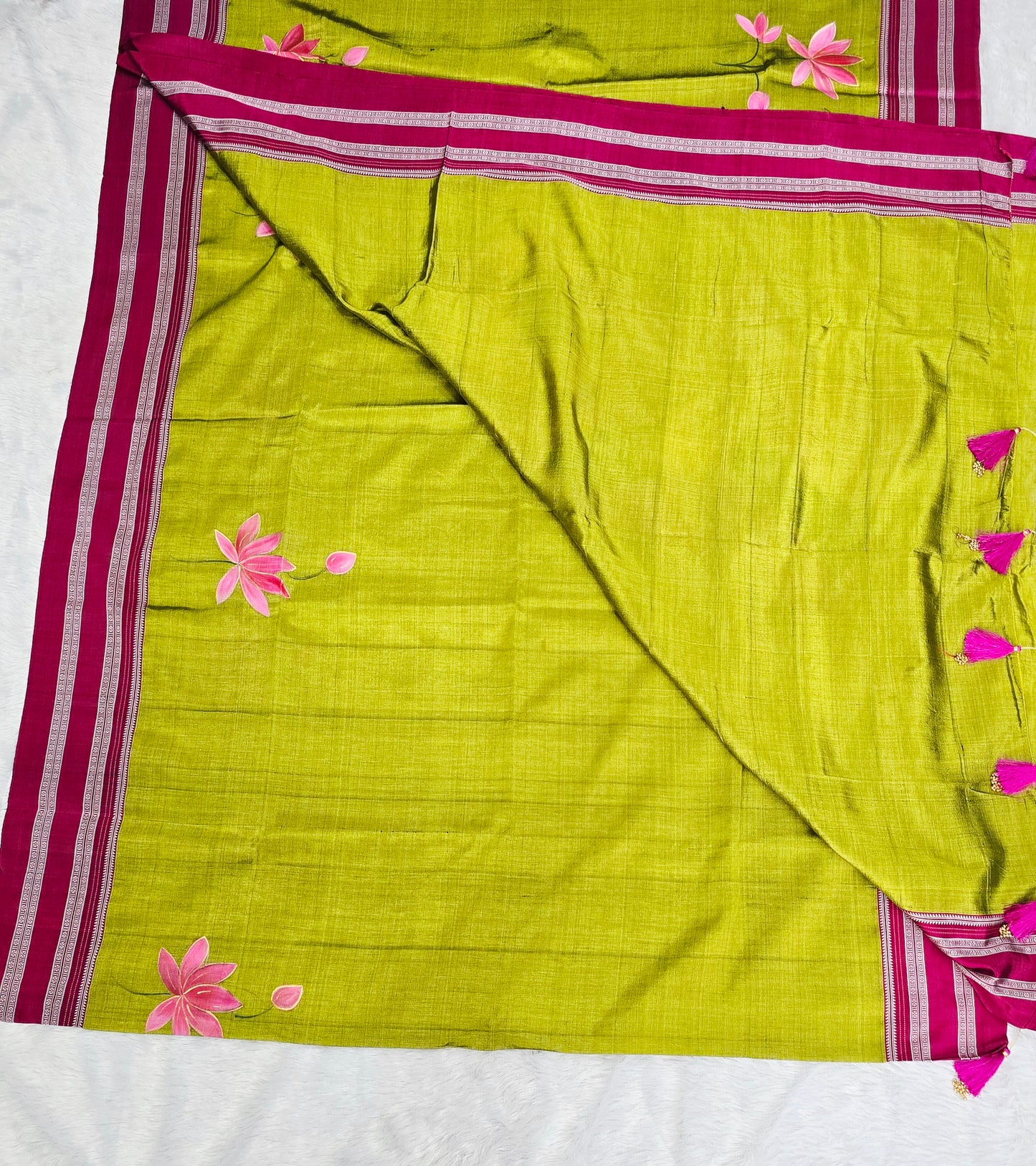 Exclusive hand-painted Handloom Irkal Saree