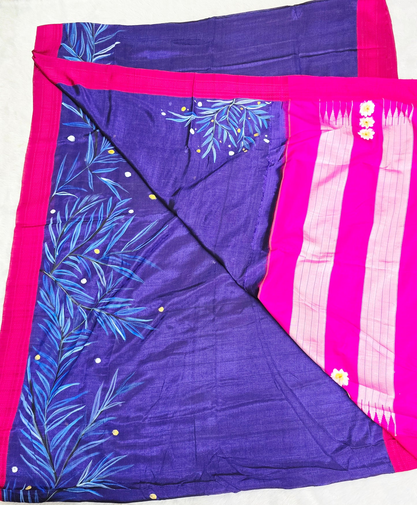Exclusive hand-painted Handloom Irkal Saree