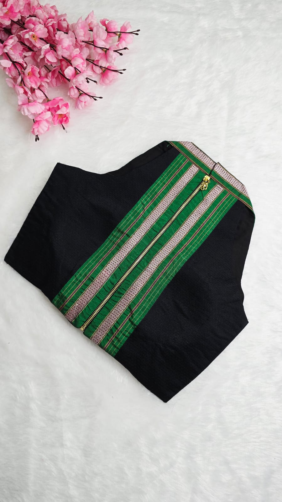 Halterneck Black With Green Border