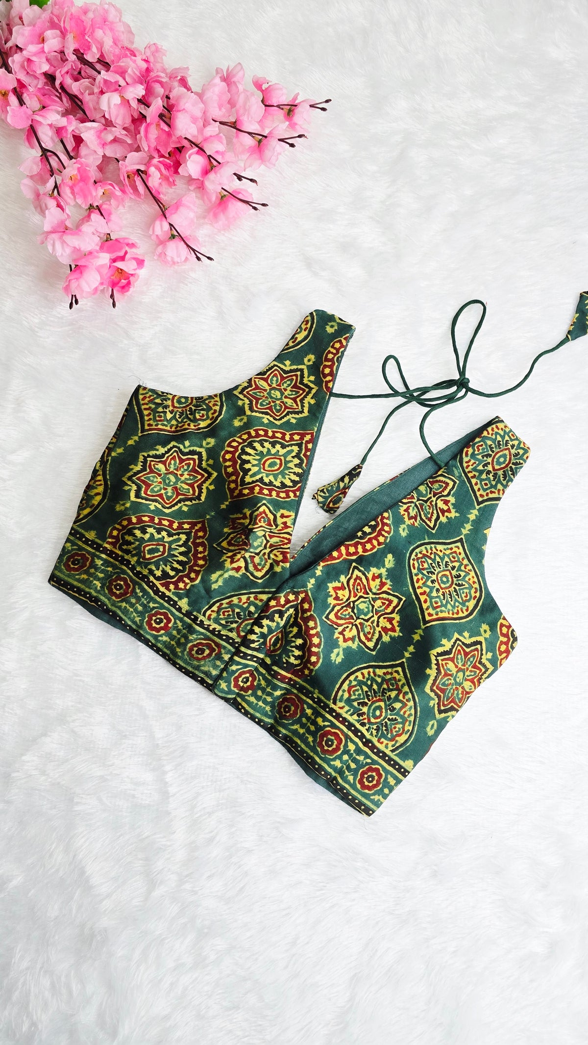 Ajrakh Green Blouse