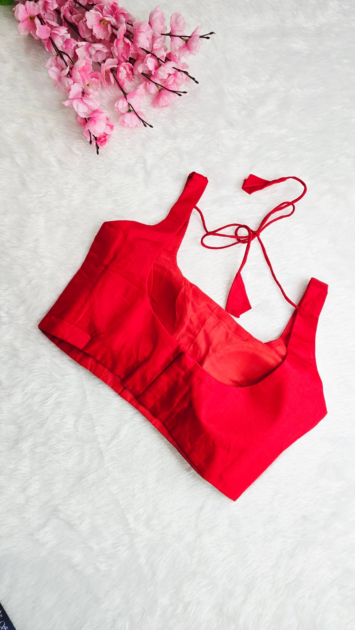 Red U Neck Blouse