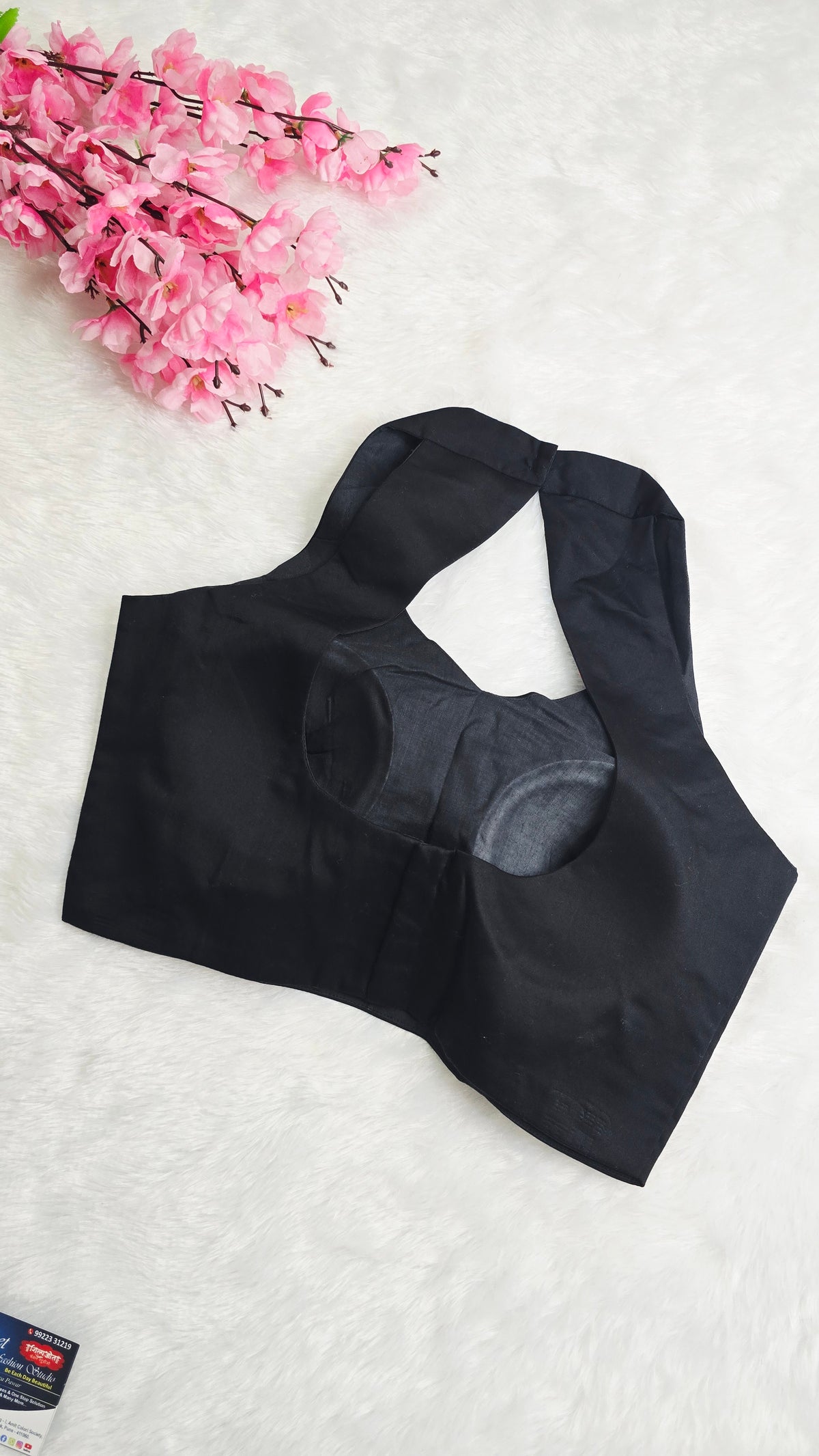 Black Halter Neck Blouse