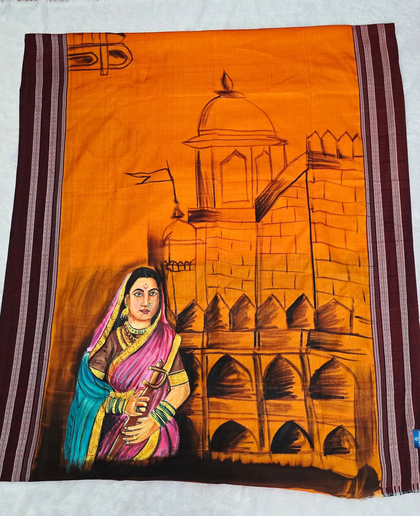 Exclusive hand-painted Handloom Irkal Saree