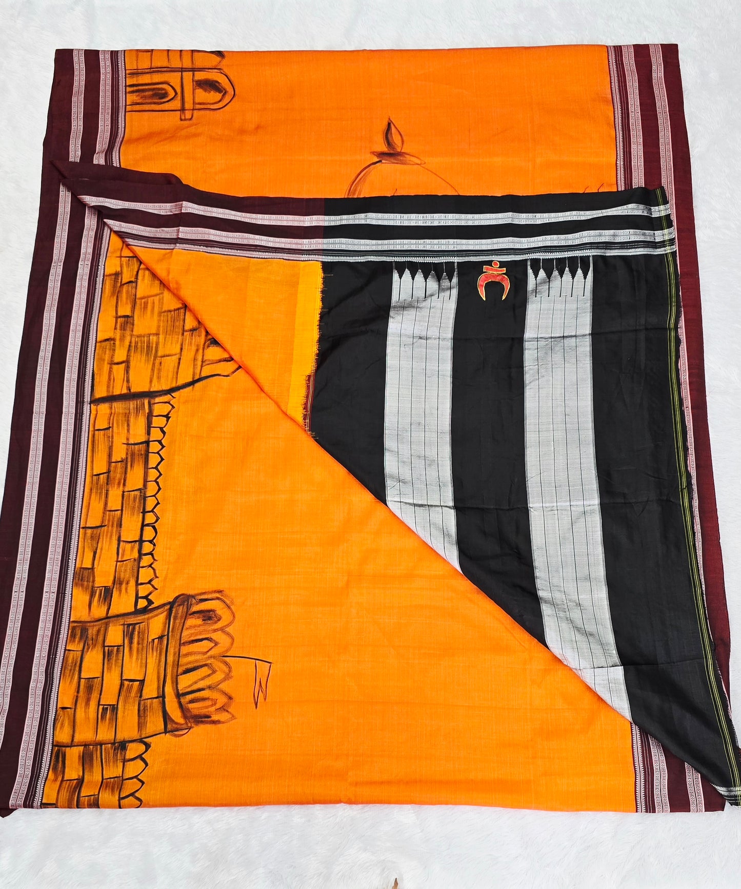 Exclusive hand-painted Handloom Irkal Saree