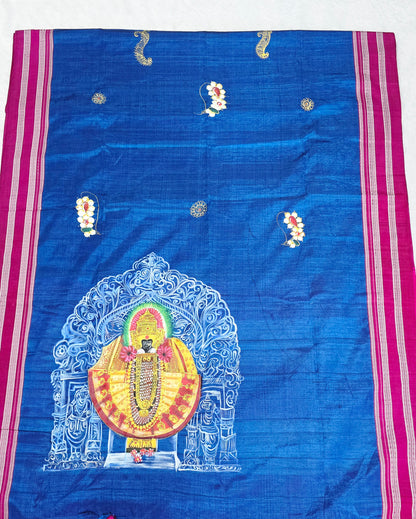 Exclusive Hand-painted Handloom Irkal Saree