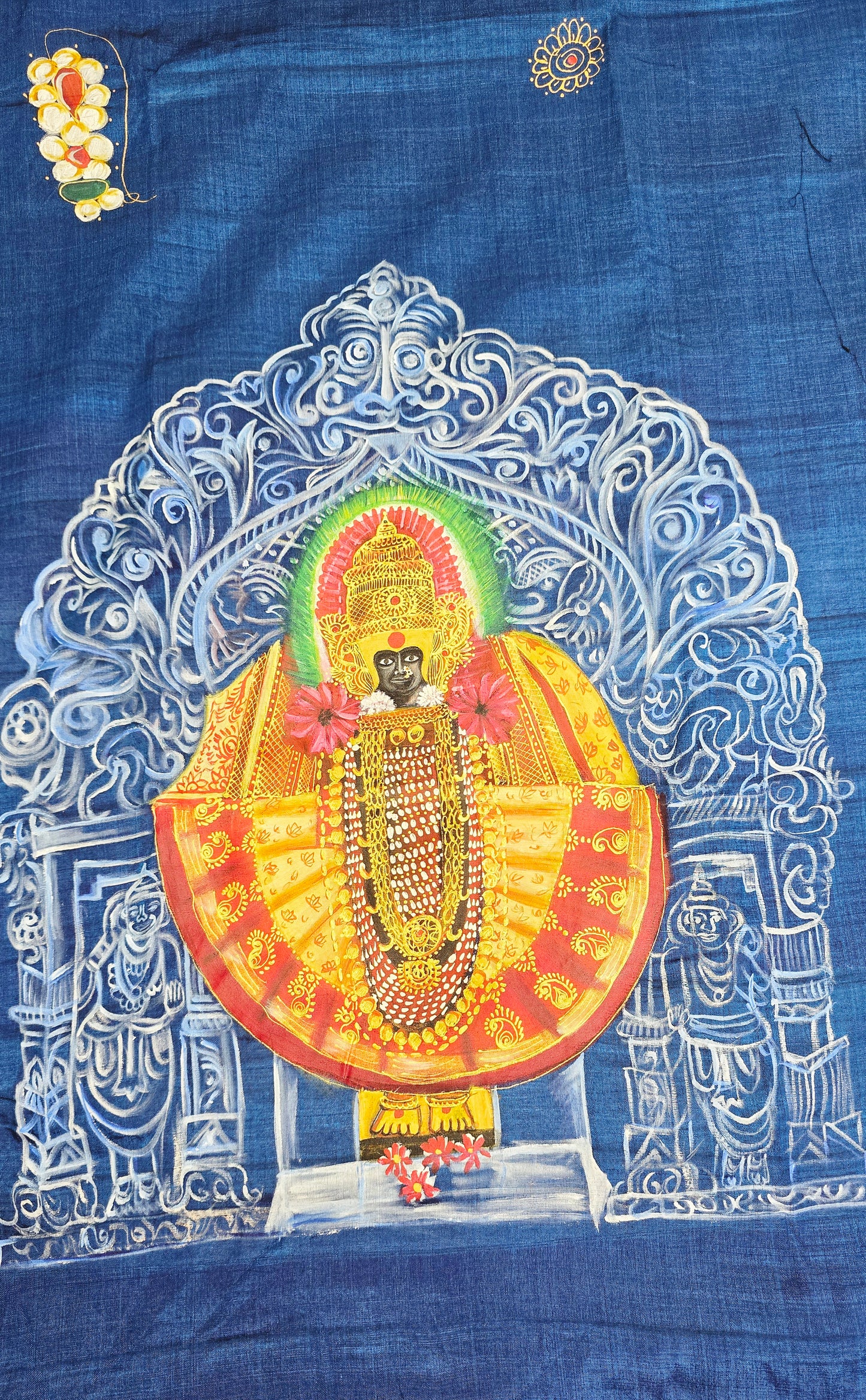 Exclusive Hand-painted Handloom Irkal Saree