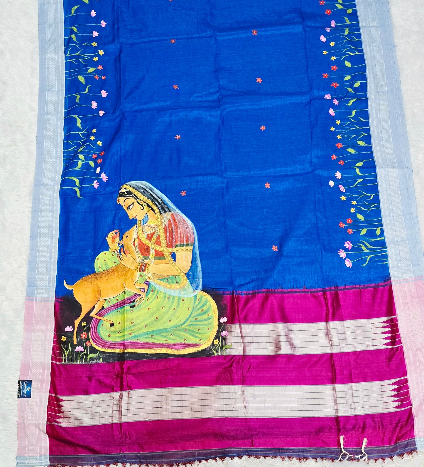 Exclusive hand-painted Handloom Irkal Saree