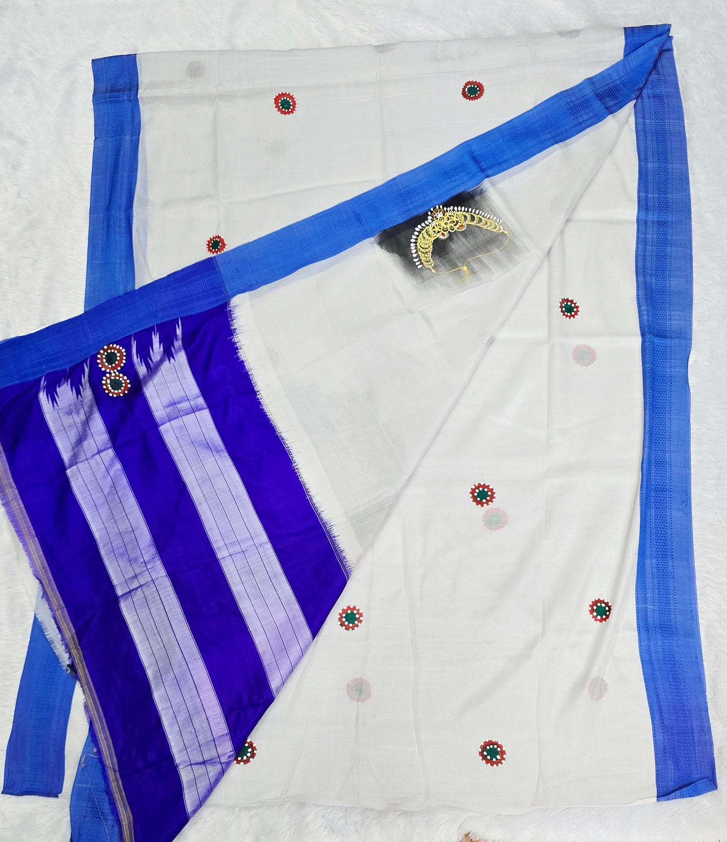 Exclusive hand-painted Handloom Irkal Saree