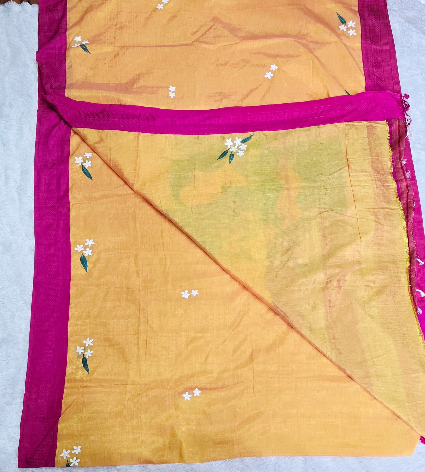 Exclusive hand-painted Handloom Irkal Saree