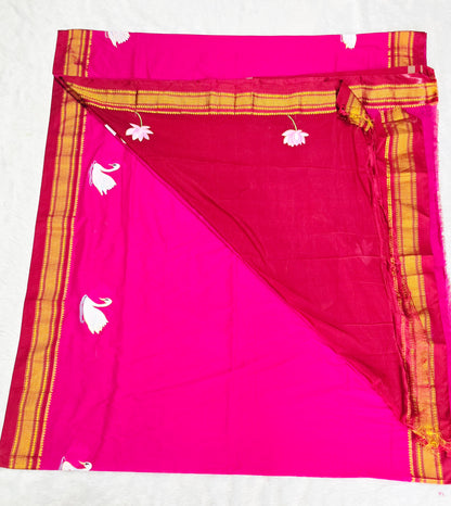 Exclusive hand-painted Handloom Irkal Saree
