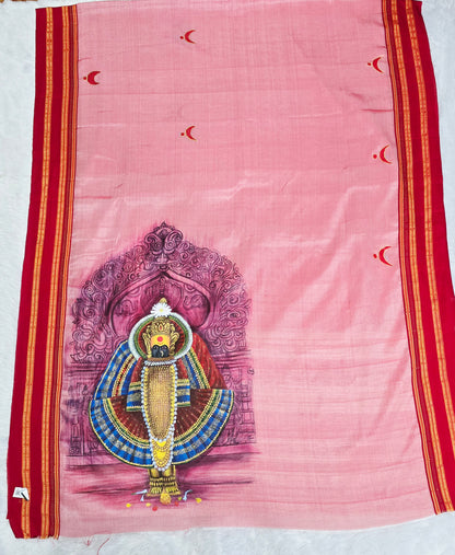 Exclusive hand-painted Handloom Irkal Saree