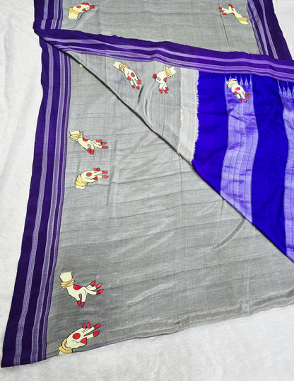 Exclusive hand-painted Handloom Irkal Saree