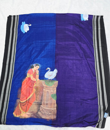 Exclusive hand-painted Handloom Irkal Saree