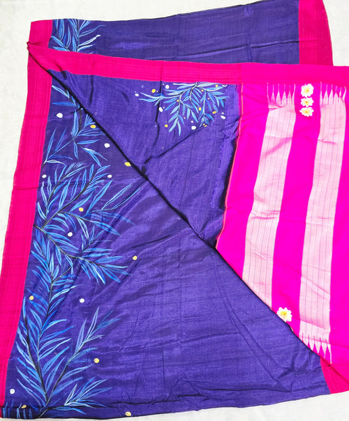 Exclusive hand-painted Handloom Irkal Saree