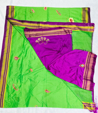 Exclusive hand-painted Handloom Irkal Saree