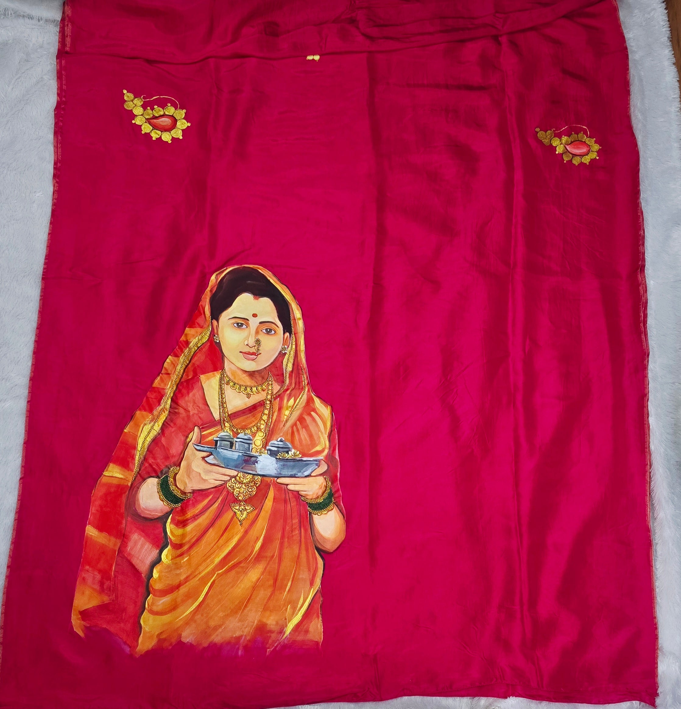 Exclusive Upada Silk Handpainted Saree