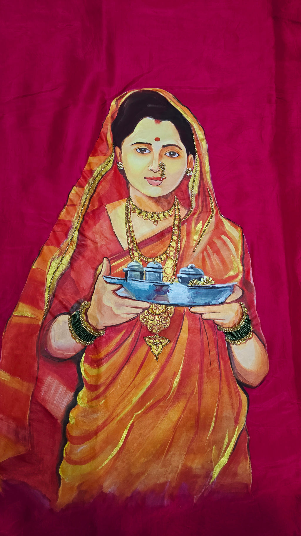 Exclusive Upada Silk Handpainted Saree