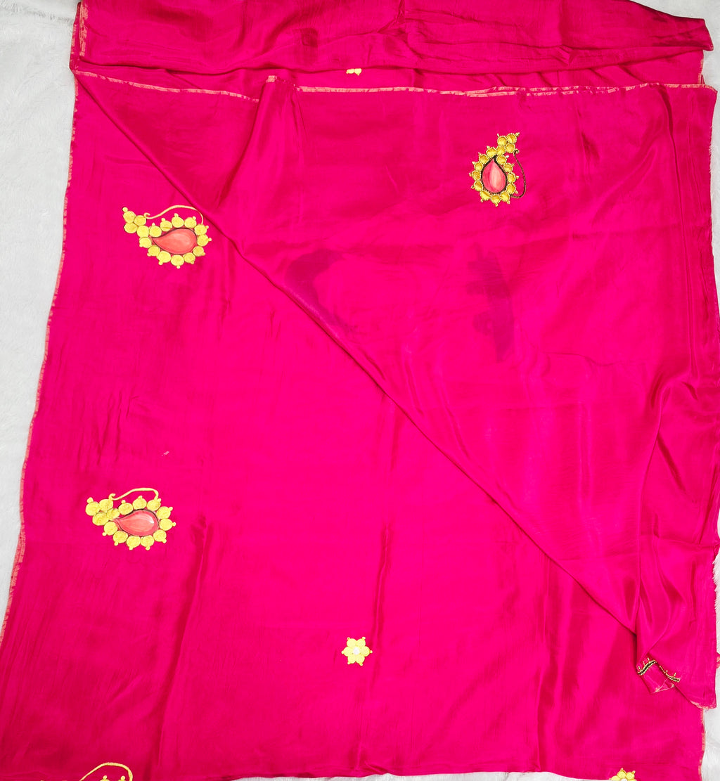 Exclusive Upada Silk Handpainted Saree