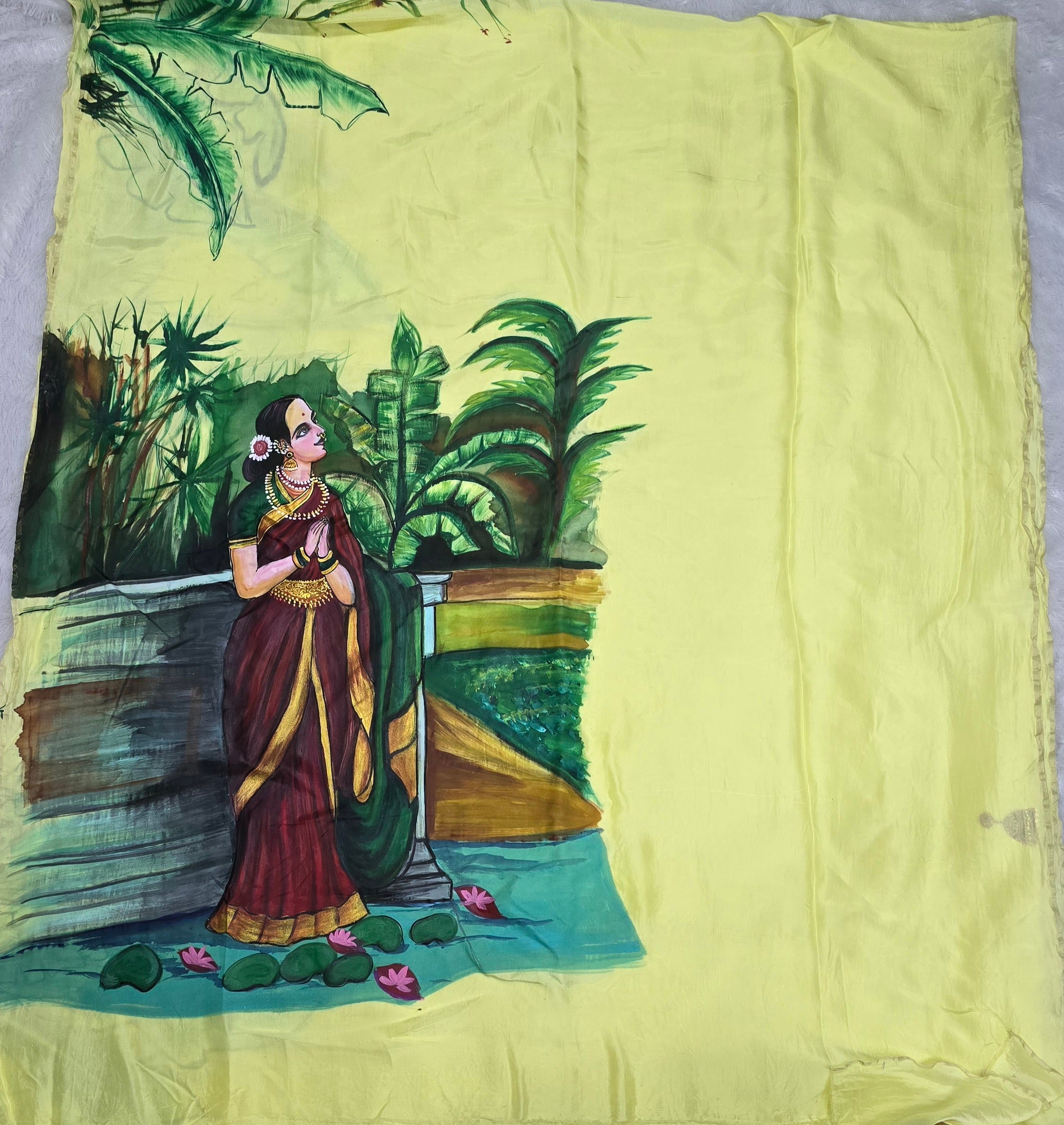 Exclusive Upada Silk Handpainted Saree
