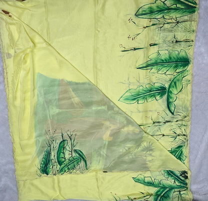 Exclusive Upada Silk Handpainted Saree