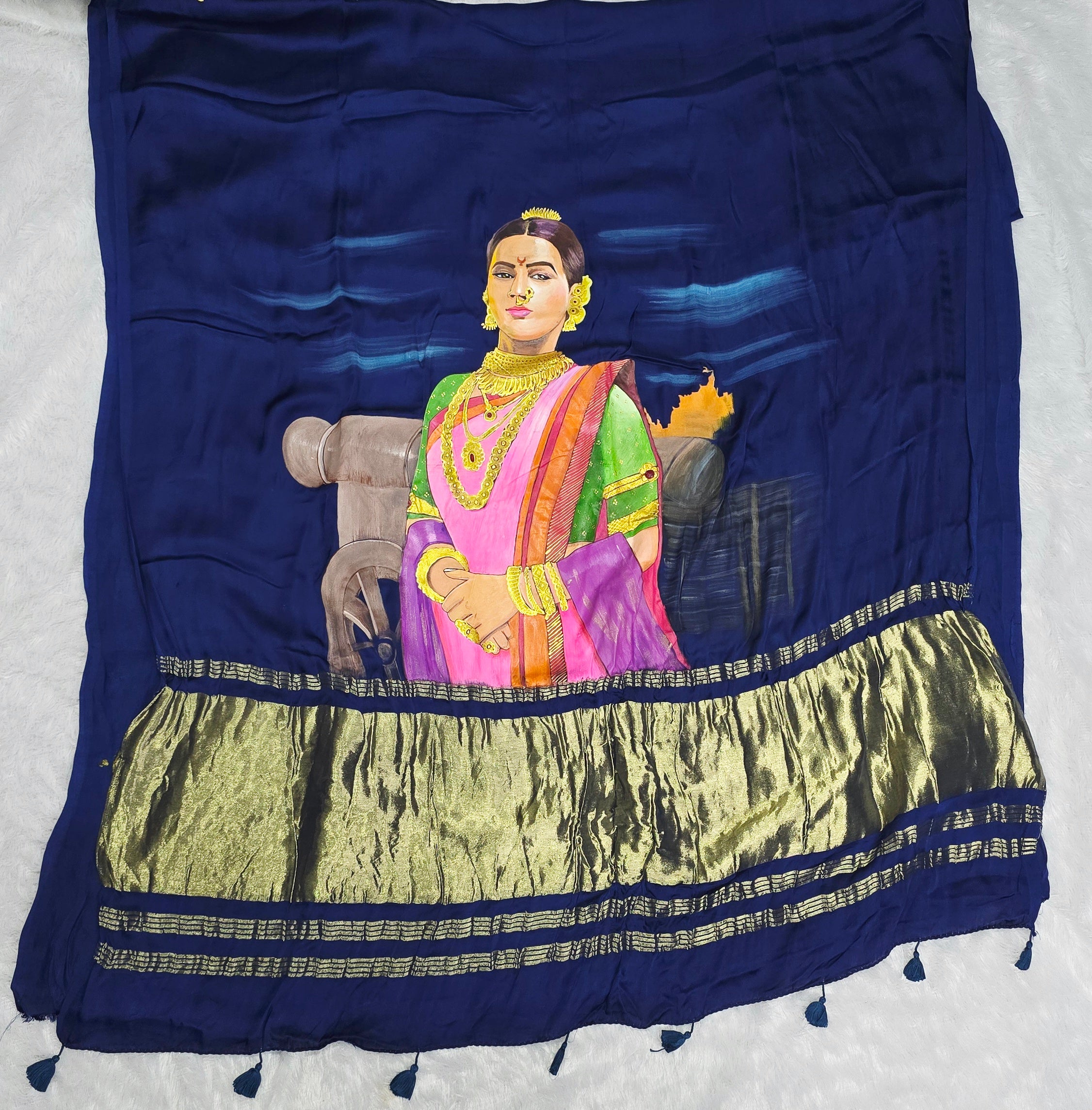 Exclusive Modal Silk Handpainted Saree