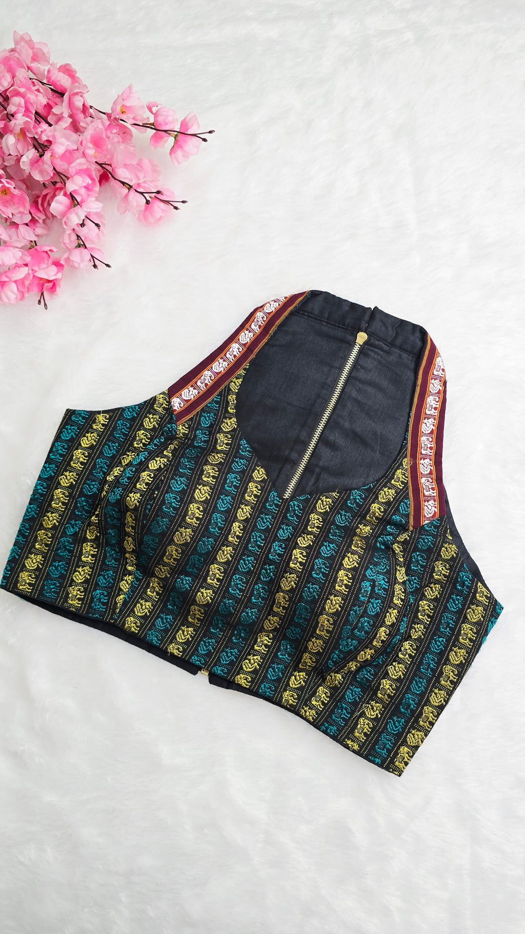 Khan HalterNeck Multicolour Blouse