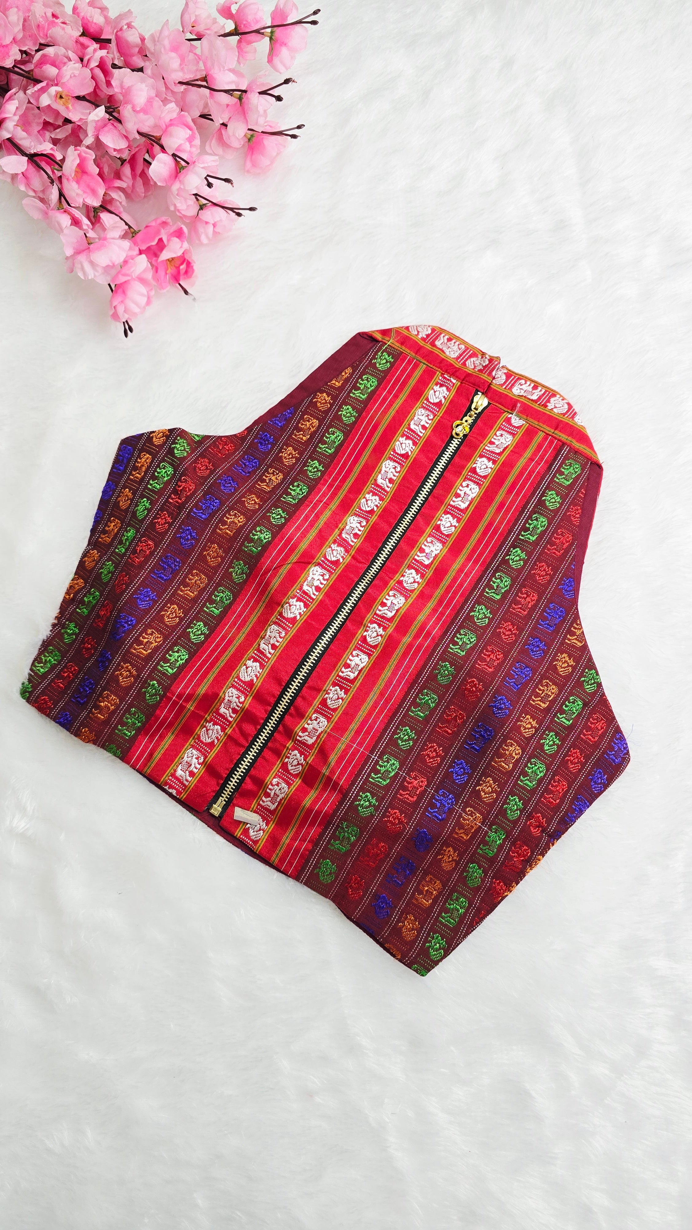Halter Neck Khan Blouse Multicolour