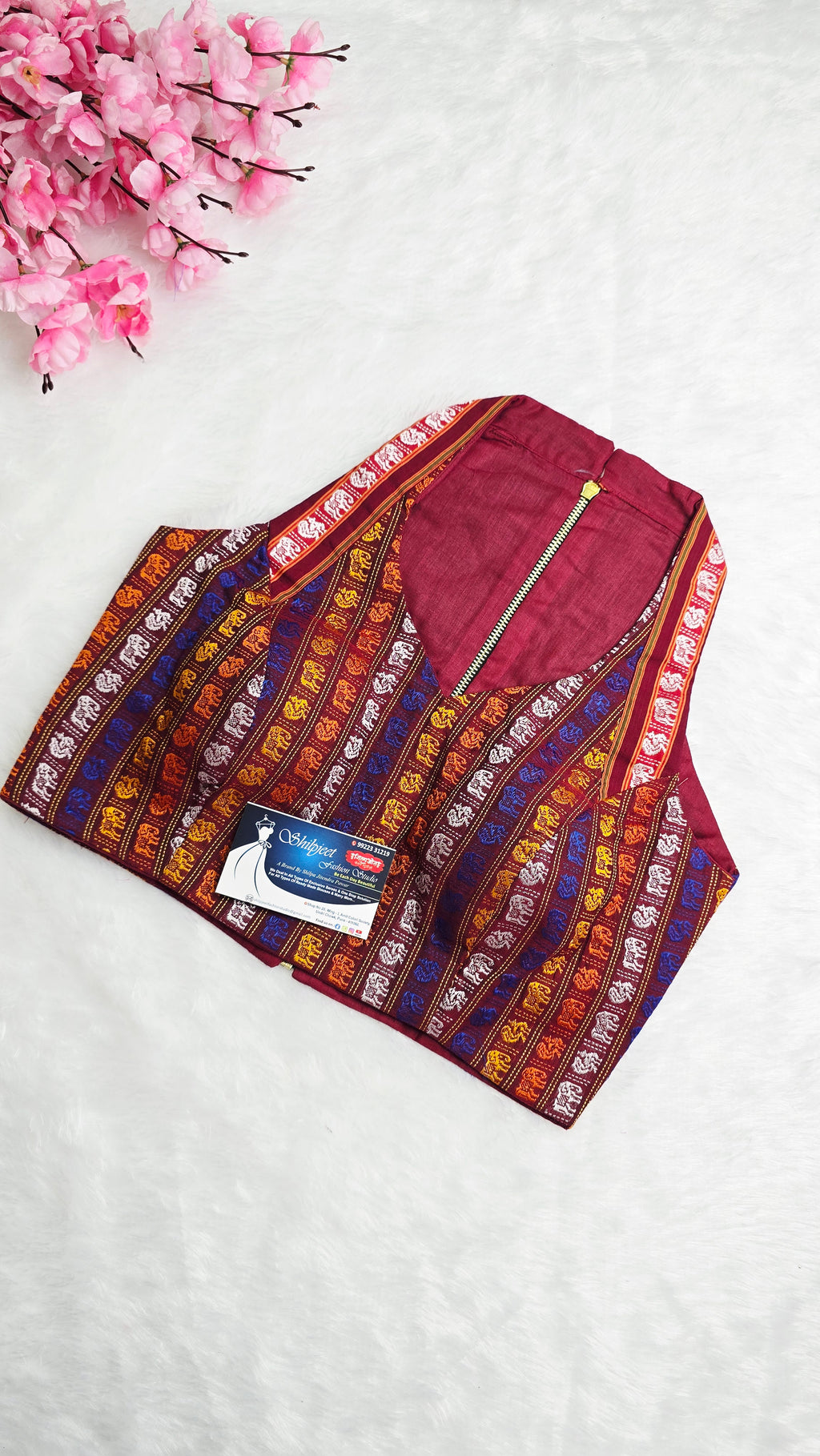 Khan HalterNeck Multicolour Blouse