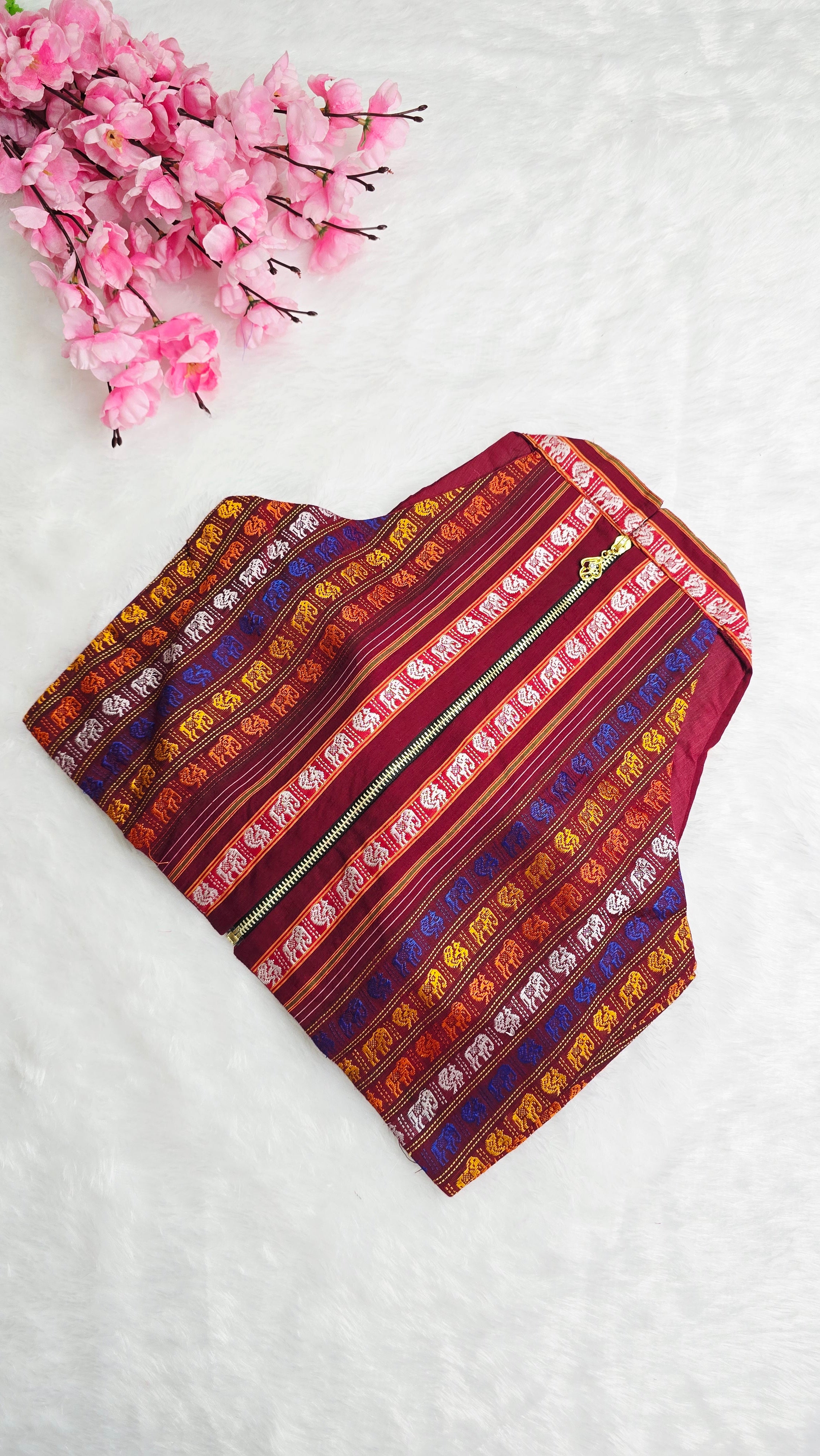 Khan HalterNeck Multicolour Blouse