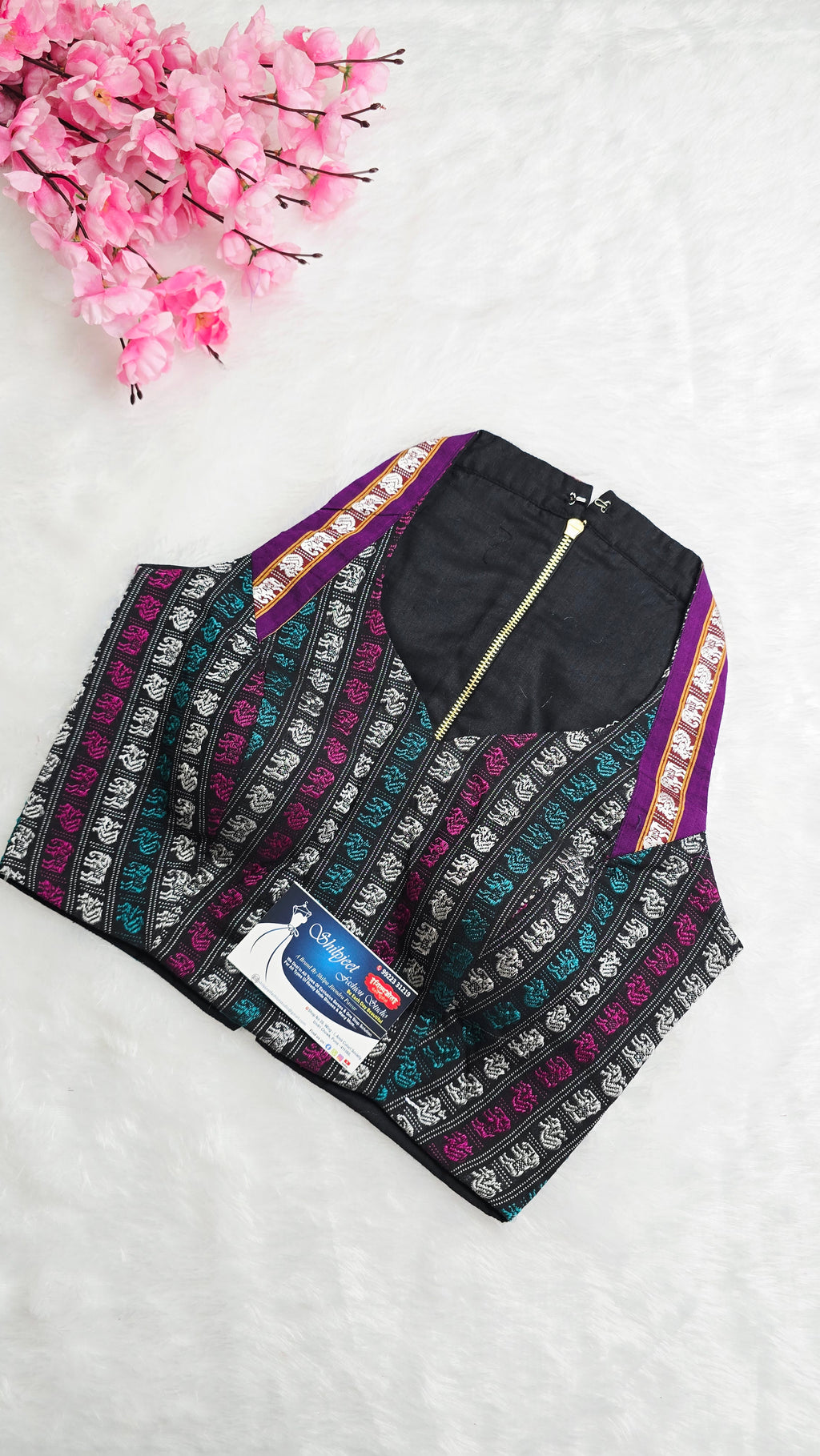 Khan HalterNeck Multicolour Blouse