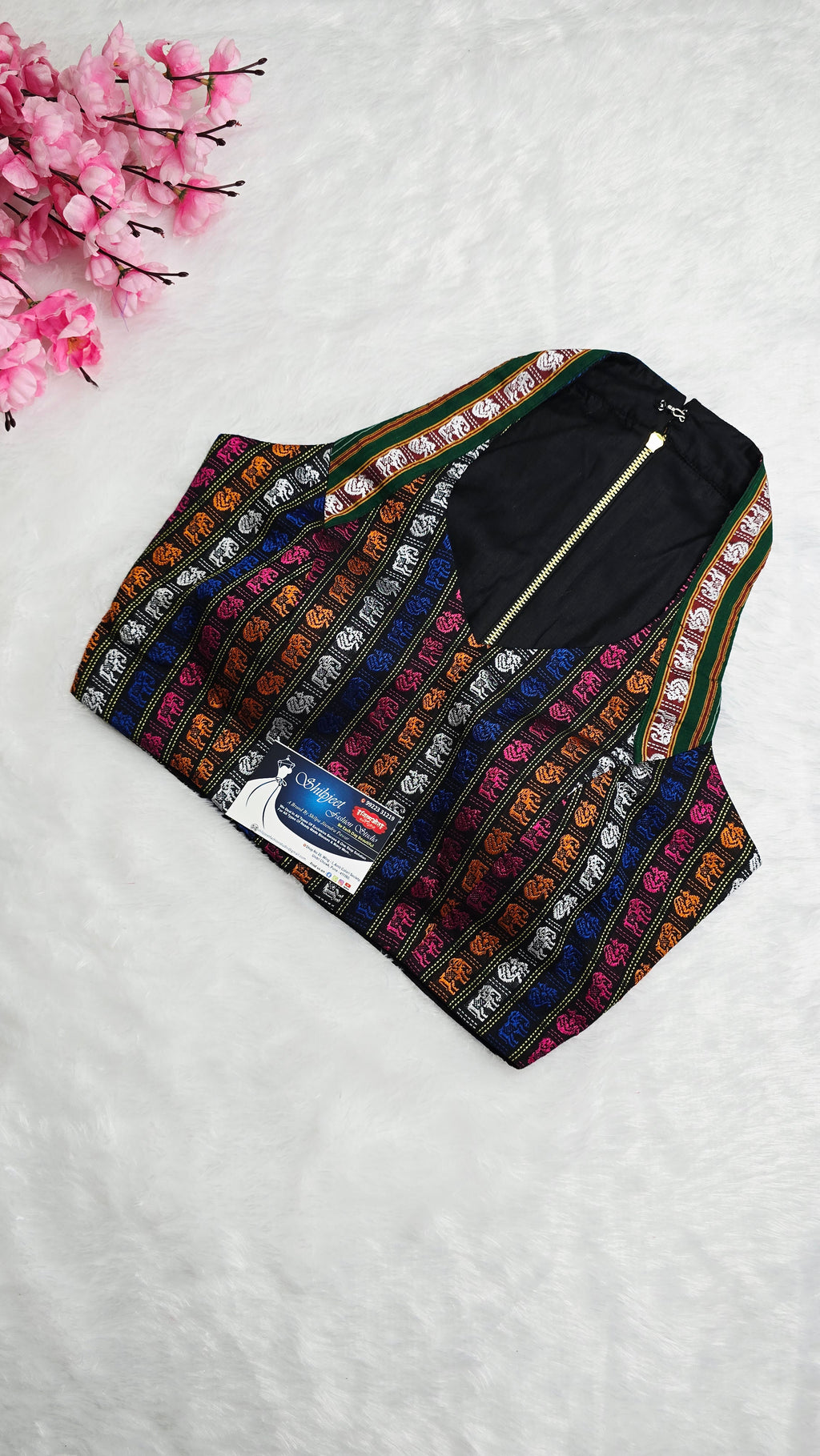 Khan HalterNeck Multicolour Blouse