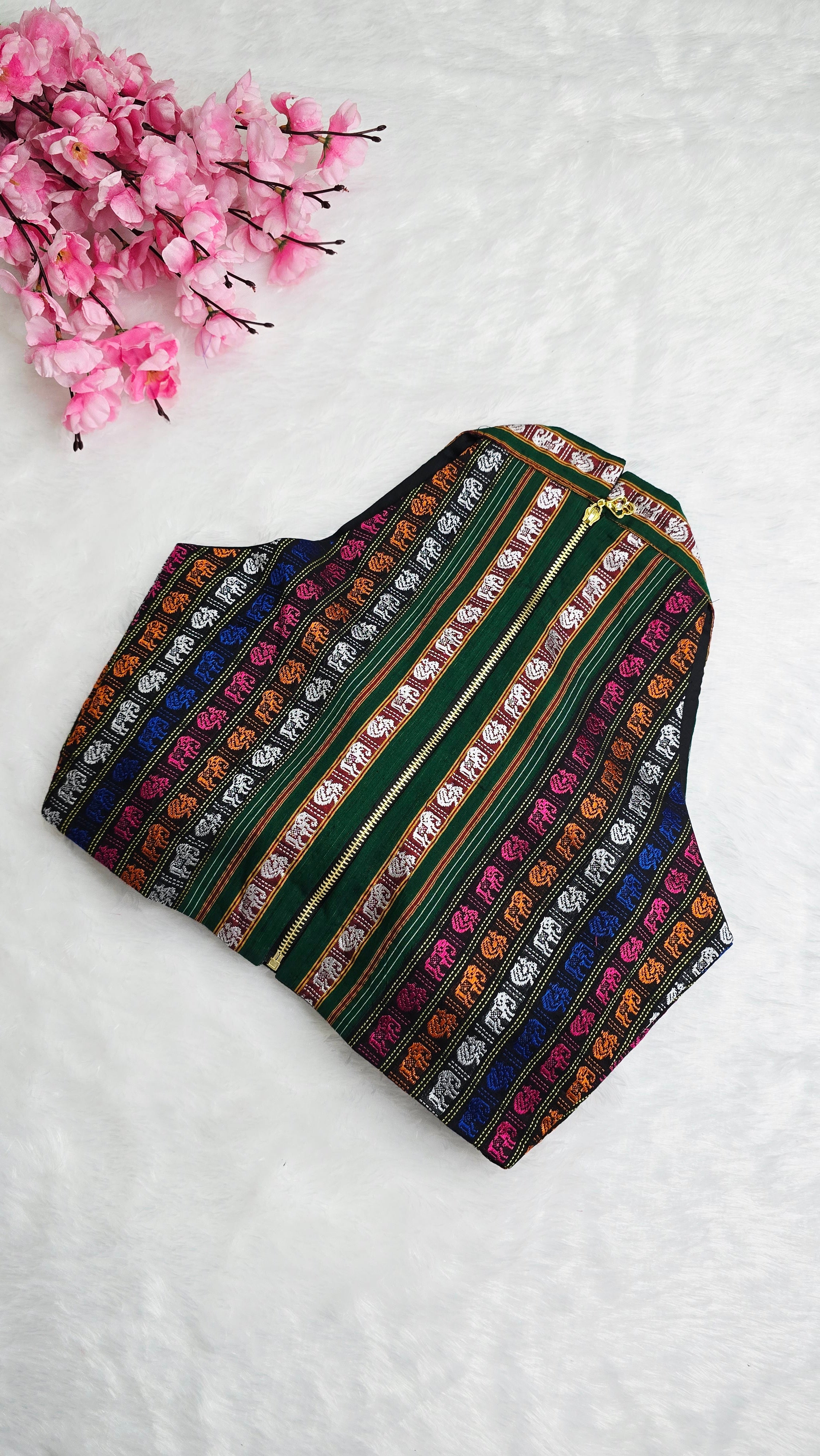 Khan HalterNeck Multicolour Blouse