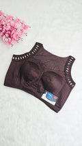 Mirror Work Blouse coffee