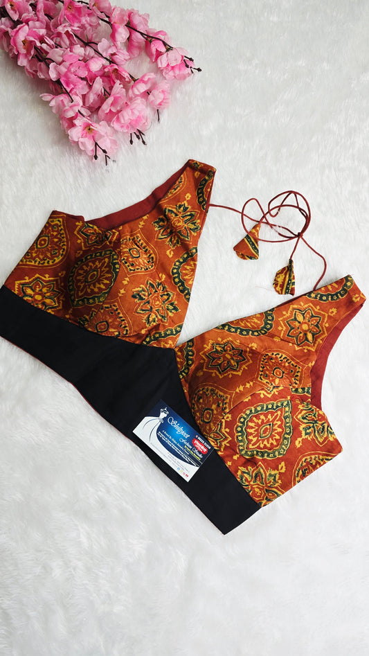 Ajrakh Rust Orange