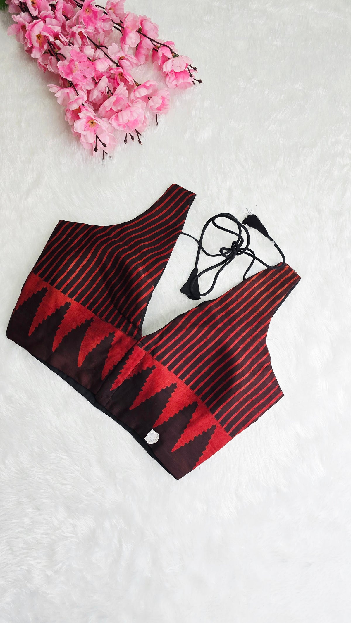 Ajrakh Rust Black Stripe