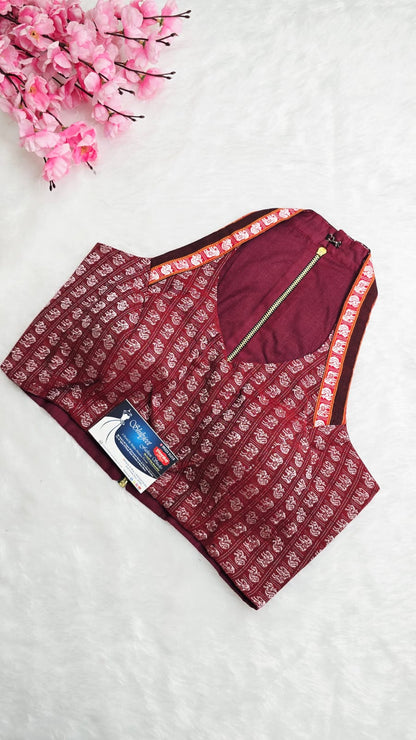 Halterneck Silver With Maroon Border