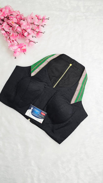 Halterneck Black With Green Border