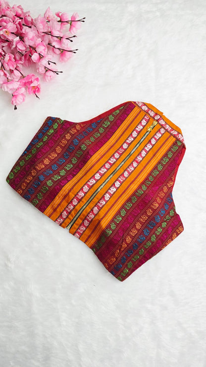 Halterneck Multicolour With Orange Border