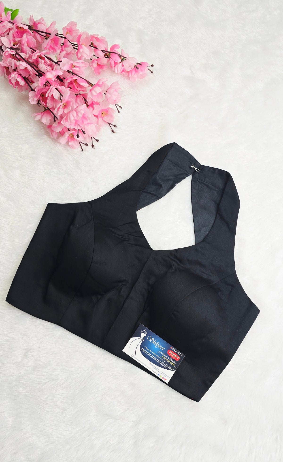 Black Halter Neck Blouse
