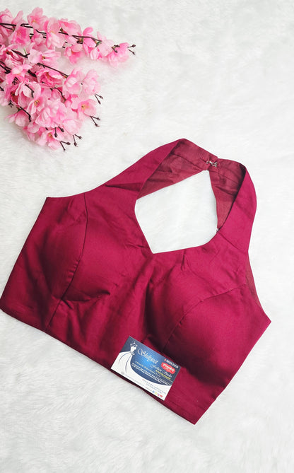 Maroon Halter Neck Blouse