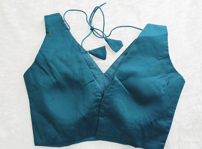 Rama Green V Neck Blouse