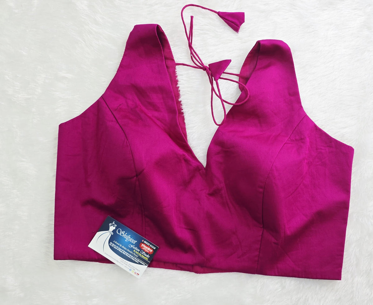 Rani Pink V Neck Blouse