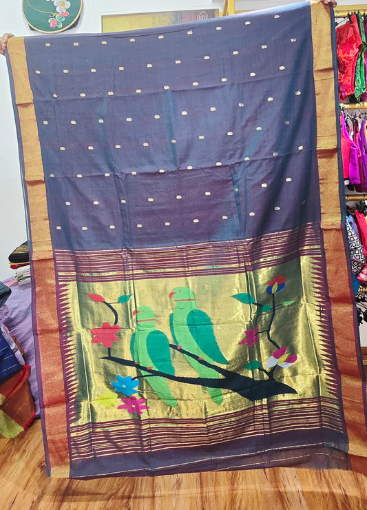 Paithani Handloom Cotton saree