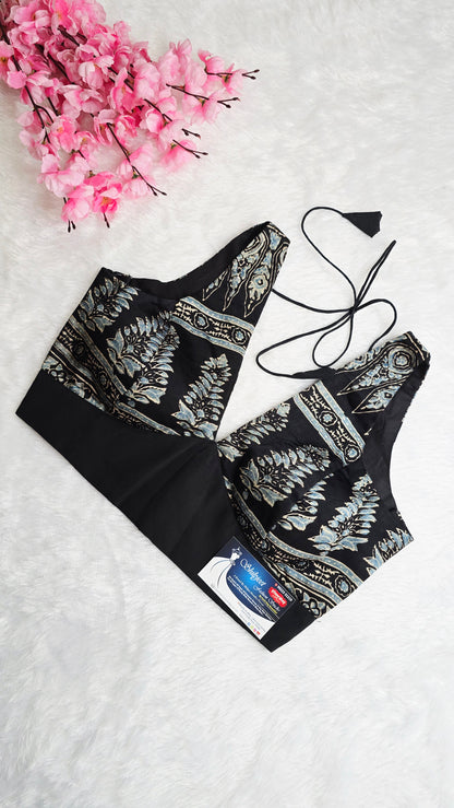 Ajrakh Blue Black Floral