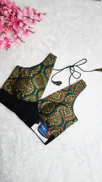 Ajrakh Green Blouse