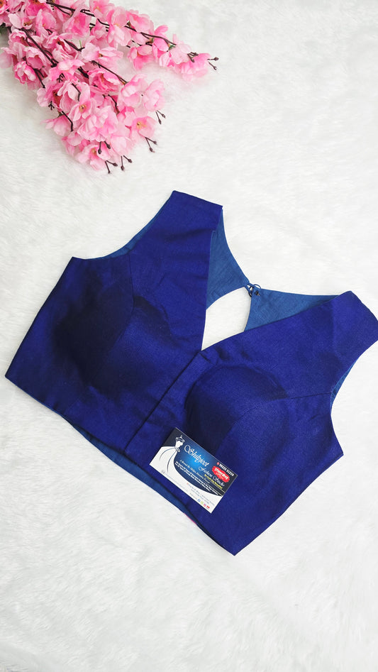 Acrylic Cotton Royal Blue Blouse