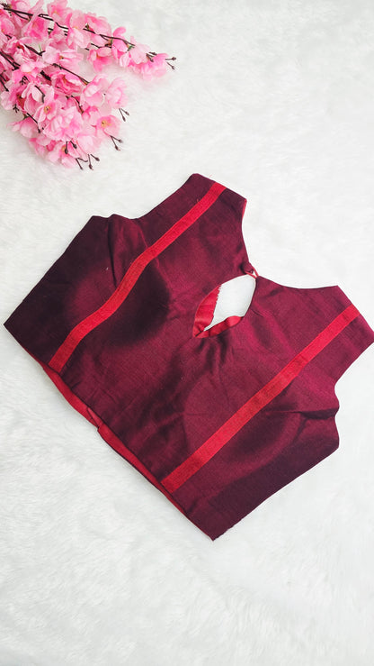 Acrylic Maroon Blouse