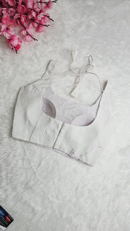 White U Neck Blouse